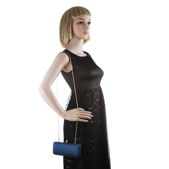 evening bag for navy dress Irina Evening Bag Blue by Urban Expressions main image 1
